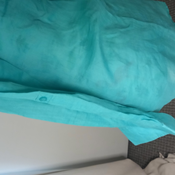 Sportscraft long sleeve shirt, teal coloured, roll up sleeve option (10) - Picture 4 of 5